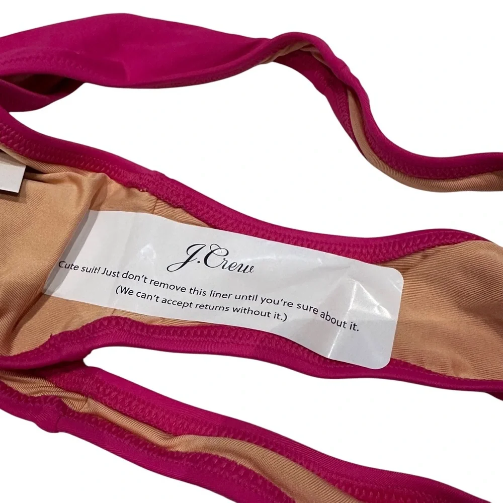 J. Crew Heritage 1989 high-leg bikini bottom Fuchsia Pink Size Medium NWT
